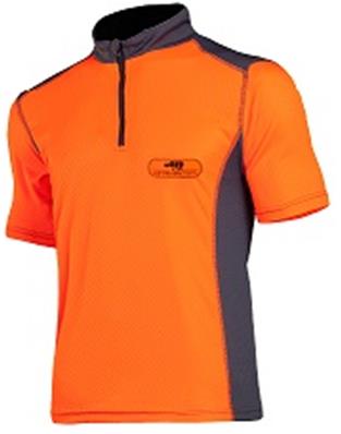 TEE SHIRT BICOLORE FLUO ORANGE/GRIS SIP 